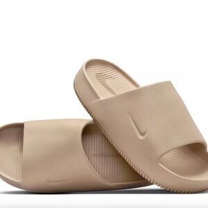 Nike Calm Slides, Khaki, Mens 9/Womens 10